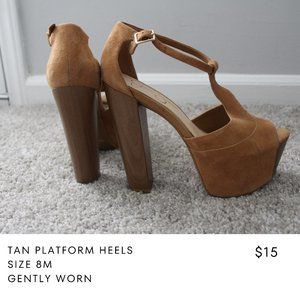Jessica Simpson Tan Platform Heels